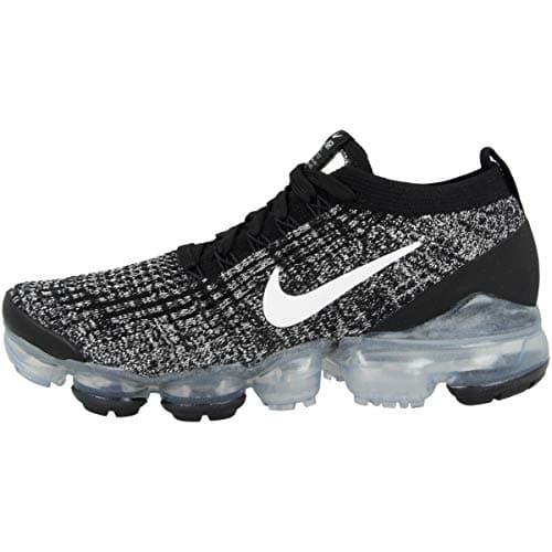 Image of Nike W Air Vapormax Flyknit 3, Women’s Track & Field Shoes, Multicolour (Black/White/Metallic Silver 1), 4.5 UK (38 EU)