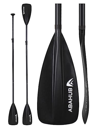Image of Abahub SUP Paddles - 4 Piece Adjustable Stand up Paddle - Lightweight Oar for Paddleboard, Aluminum Alloy PU Coated Shaft 68" - 86", Black Plastic Nylon Blade