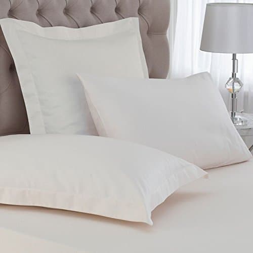 Image of Easy Care !80 Thread Count Percale Pillowcases, Square 80 x80cm, Ivory
