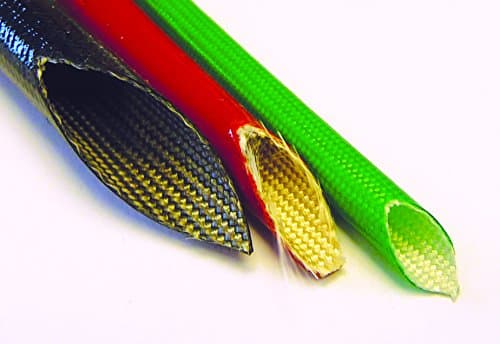 Image of Silicone Coated Glass Fibre Sleeving - High Temperature - 8mm x 1 metre Black