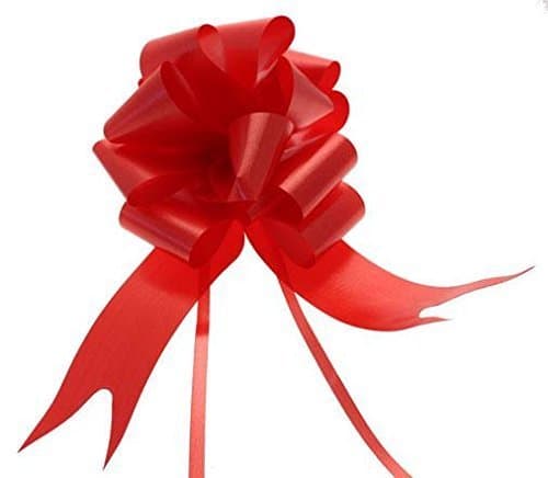 Image of Wedding Car Kit 3X Large 50mm Poly Pull Bows & 7 Metres 2" Poly Ribbon Choose Your Colour (Red)