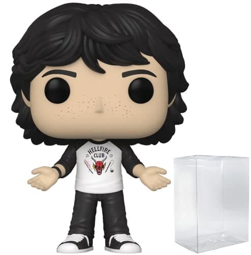 Image of POP [Stranger Things - Mike Wheeler [Season 4] Funko Vinyl Figure (Bundled with Compatible Box Protector Case), Multicolor, 3.75 inches