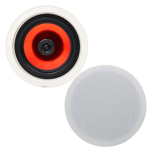 Image of Herdio 6.5 Inch 150 Watts Ceiling Speakers For Bathroom, Kitchen,Bedroom,Covered Porches A Pair