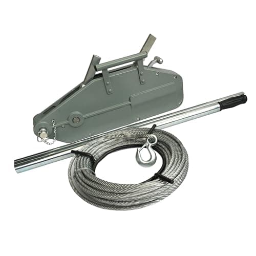 Image of Neilsen CT5297 Wire Rope Puller 1600kg Hand Operated 20M x 11mm Rope Heavy Duty Hook