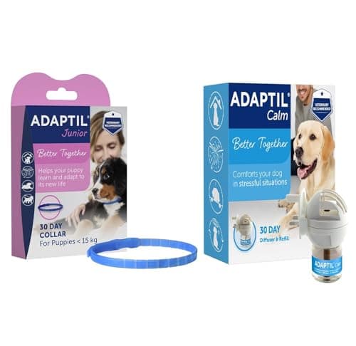 Image of ADAPTIL Junior Adjustable Collar for puppies with Calm Home 30 Day starter kit - Diffuser and Refill