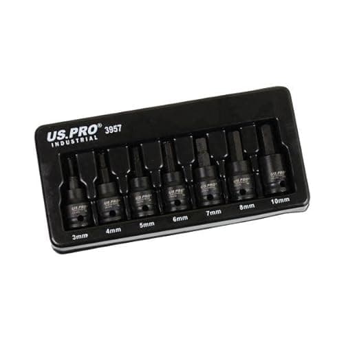 Image of US PRO INDUSTRIAL 7PC 3/8" DR Impact Hex Bit Socket Set H3 - H10 3957