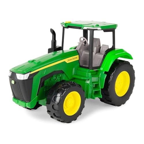 Image of Britains John Deere Light and Sound Tractor, Die Cast Farm Vehicle Toy with Sounds and Working Lights, Durable Construction, Collectible Farming Toy for Kids and Tractor Fans