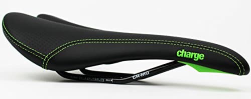 Image of Charge Spoon Saddle - Black/Green/Comfortable Padded Seat Bike Chair Riding Ride Bicycle Cycling Cycle Biking Part Component Comfort Unisex Man Men Mountain Road Commuting City Padding Hybrid Pad