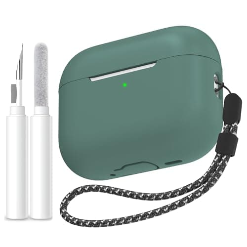Image of AhaStyle AirPods Pro 3 Case Cover (2025) with Cleaning Kit Soft Silicone AirPods Pro 3rd Generation Case with Lanyard Full Body Shockproof Cover Skin for Apple AirPods Pro 3rd Gen 2025