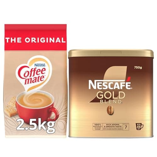 Image of NESCAFÉ Gold Blend Instant Coffee 750g Tin & Coffee-Mate Original Powdered Creamer 2.5kg | Bundle Pack | Arabica & Robusta Blend