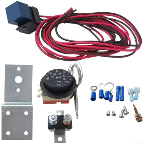 Image of Durashmall Adjustable Thermostat Temperature Controller for Car Engine Radiator Electric Cooling Fan 32-248F Dual Scale Copper Probe(A)