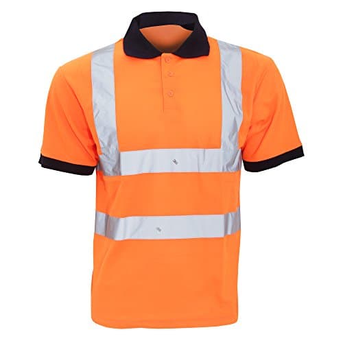 Image of Yoko Hi-Vis Short Sleeve Polo Shirt / Mens Workwear (6XL) (Hi Vis Orange)
