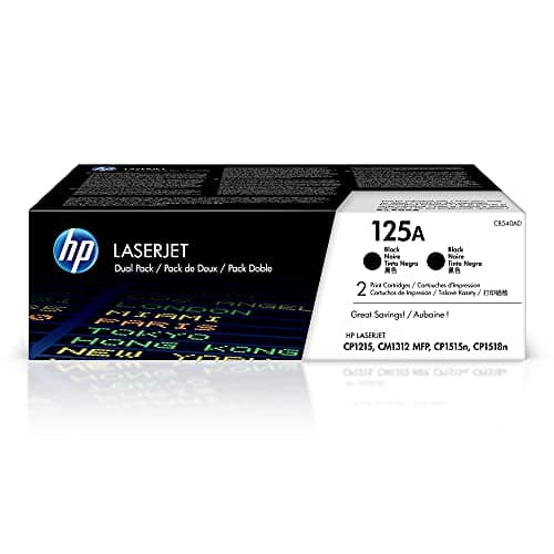 Image of HP CB540AD 125A Original LaserJet Toner Cartridges, Black, Multipack