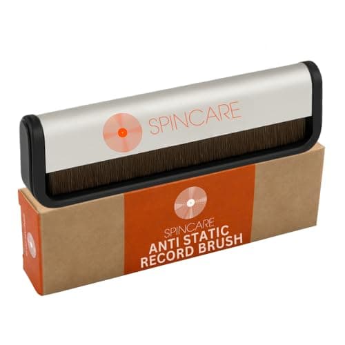 Image of Professional Carbon Fibre Vinyl Cleaning Brush by SPINCARE | Anti Static Vinyl Record Cleaner | Removes Dirt from LP Grooves