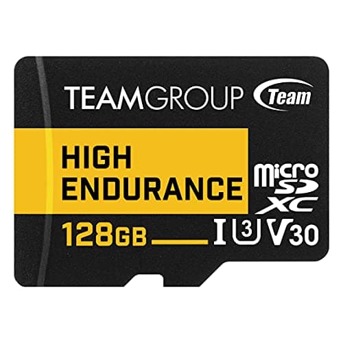 Image of TEAMGROUP HIGH Endurance 128GB Micro SDXC UHS-I U3 V30 4K 100MB/s (Designed for Monitoring) Stable Durable Long Lasting Flash Memory Card, Support 4K & Full HD Video Recording THUSDX128GIV3002
