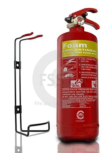 Image of Premium FSS UK 2 Litre AFFF Foam Spray Fire Extinguisher. British Standard Kitemarked and CE. Ideal for Boats Homes Kitchen Workplace Offices Warehouses WORKSHOPS GARAGES Hotels Restaurants