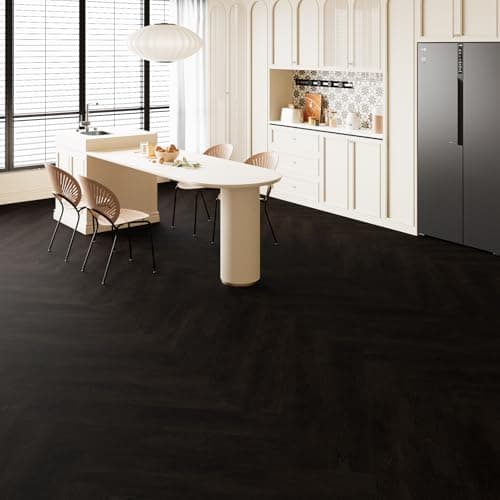 Image of FLOREXP Vinyl Flooring - Lino Flooring with Dark Poplar Effect,Peel & Stick Floor Tiles Self Adhesive Flooring,2.0mm 36pcs Waterproof for Bathroom (5.02m²,Dark Poplar)