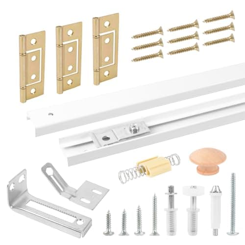 Image of MVRPOWER Bifold Door Hardware with Track, 24 Inch Bi-fold Closet Door Track Kit with Installation Manual