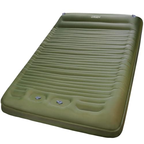 Image of Origem Self Inflating Camping Sleeping Mat Double, 14Cm Extra Thick & Wide Camping Mattress with Built-In Foot Pump, Inflatable Sleeping Pad For Hiking, Outdoor, Traveling, Backpacking, Beach