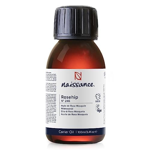 Image of Naissance Rosehip Seed Oil (No. 246) - 100ml - 100% Natural, Hydrating, Nourishing Moisturising - Ideal For Skin, Face, Hair, Body - Vegan, Hexan Free, No GMO