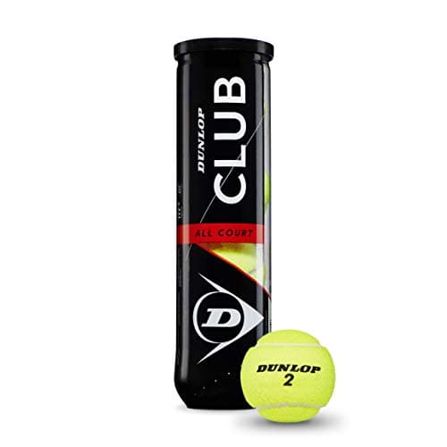Image of DUNLOP Tennis Ball Club All Court - for Clay, Hard Court and Grass (1x4 Tin), Yellow
