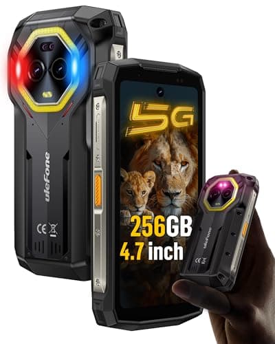 Image of Ulefone Armor Mini 20 Pro 5G Rugged Smartphone 4.7 inch Small Screen, 256GB+2TB Expand, Android 15, 33W 6200mAh Wireless Charging, 64MP Night Vision, Flashlight Warning Light IP68 Waterproof UK Phone