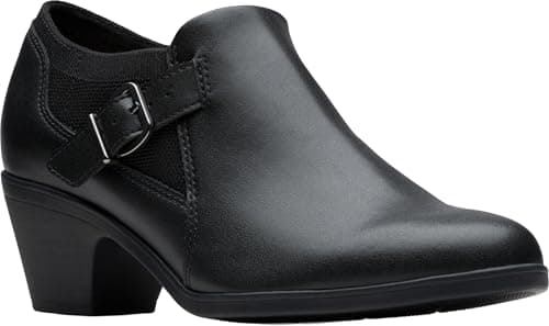 Image of Clarks Women's Emily 2 Darcey Pump, Black Leather, 12 Wide
