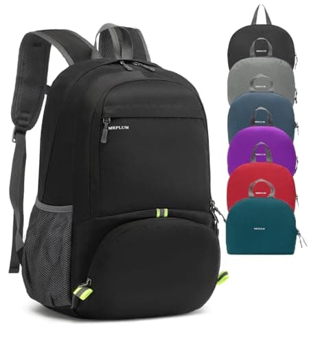 Image of MRPLUM 30L Rucksack Foldable Ultralight Packable Backpack,Unisex Durable Handy Daypack for Travel & Outdoor Sports Durable&Waterproof (Black)