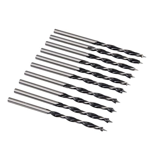 Image of Foyscr 10 Piece 3mm Brad Point Wood Drill Bits, Professional Carbon Steel, Clean Efficient Drilling