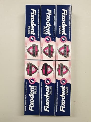 Image of 6 x Fixodent?Denture Adhesive Cream Food Seal 40g by Fixodent