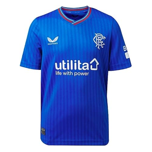 Image of Castore 2023-2024 Rangers Home Football Soccer T-Shirt (Kids) Blue, XL