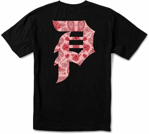 Image of Primitive Men's Dirty P Paisley Short Sleeve T Shirt Black Clothing Apparel S. Black(XX-Large)