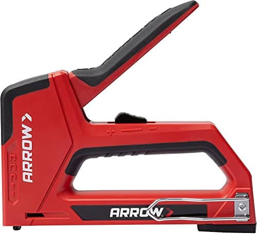 Image of Arrow T501 5-in-1 Manual Staple and Nail Gun, Wire Stapler, and Brad Nailer for Wood, Upholstery, Construction, Insulation, Crafts, Fencing, and Cable, Black/Red