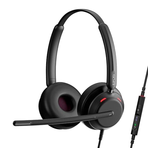 Image of EPOS IMPACT 760 Dual-Sided USB C and USB A Wired Office Headset with Noise-Canceling Mic, In-Line Controls, High Fidelity Audio, Comfortable Fit, good for Business Calls and Work from Home