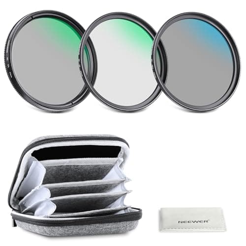 Image of NEEWER 43mm UV/CPL/ND Lens Filter Kit with Hard Shell Storage Case, Multicoated Optical Glass & Aluminum Alloy Frame, UV + Circular Polarizer (CPL) + Neutral Density (ND4) Filter for Camera Lens