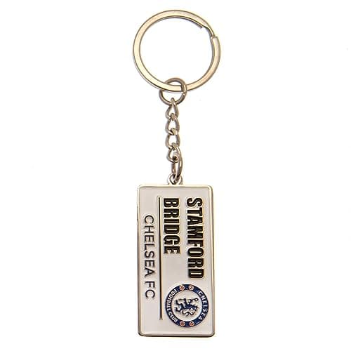 Image of FOCO Chelsea FC Embossed Metal Street Sign Keychain
