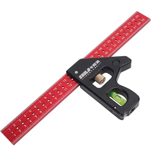 Image of 300mm Set Combination Square Multifunctional, Squares Woodworking Tools With Level Bubble, 45° and 90° Angle Square Hand Marking Line Tool, Carpenters Square For Woodworking, Furniture Making
