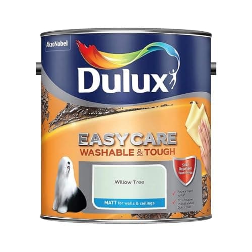 Image of Willow Tree Dulux Easycare Matt Emulsion Paint 2.5L – Washable & Stain Resistant, Durable Matt Finish, Quick Dry, Low Odour Interior Wall & Ceiling Paint