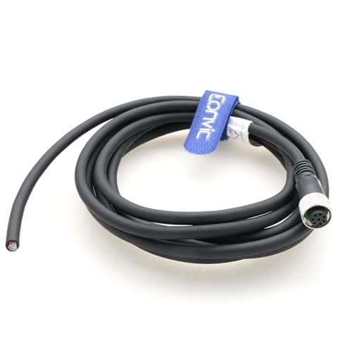 Image of Eonvic M12 Female Straight 8 Pins Connector Aviation Socket Shielded Electrical Cable Industrial Sensor Connector 1M