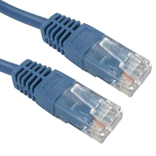 Image of kenable Cat5e Ethernet Cable Blue RJ45 Network Patch Lead Full Copper UTP LAN 1000Mbps 1m