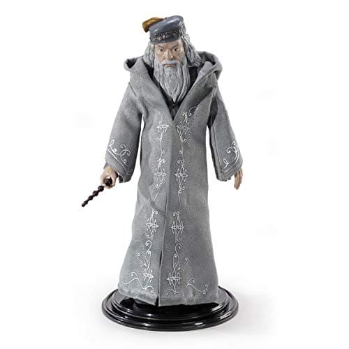 Image of BendyFigs The Noble Collection Harry Potter Albus Dumbledore - 7.5in (19cm) Noble Toys HP Bendable Figure Posable Collectible Doll Figures With Stand Multicolor, NN7368