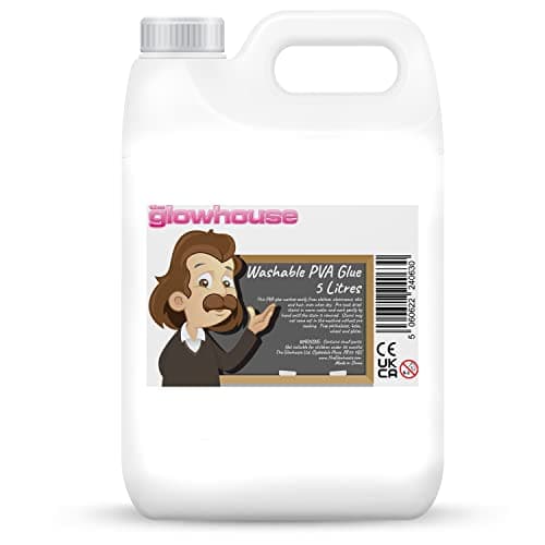 Image of The Glowhouse Premium PVA Glue – White or Clear Craft Glue for Slime Making, School & Home Crafts – Washable, Non-Toxic Adhesive for Paper, Card & Fabric