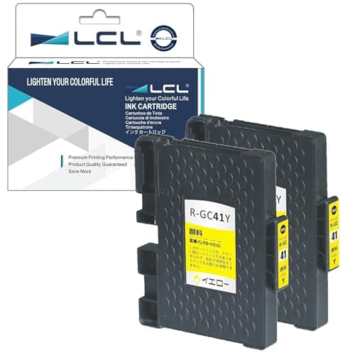 Image of LCL GC-41 GC41 GC41Y (2-Pack Yellow) Ink Cartridges Compatible for Ricoh Aficio SG 2100 2100N 2010L Aficio SG 3100SNW