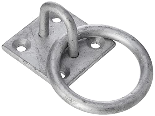 Image of Faithfull FAICHGRING Galvanised Steel 8mm Dia Ring On Steel Plate 50 x 50 mm