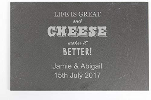Image of Personalised Cheese Makes Life Better Slate Cheeseboard