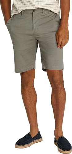 Image of Tommy Hilfiger Men's Harlem Printed Structure Short MW0MW38848 Chino Shorts, Grey, 28W
