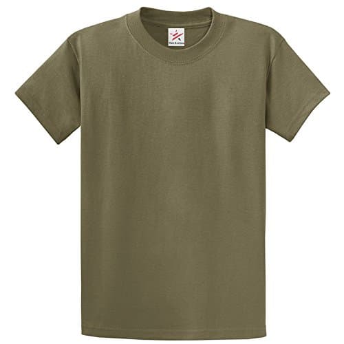 Image of Star and Stripes Plain OLIVE GREEN T Shirt UNISEX Tshirts OLIVE GREEN XX-Large 100% RICH SOFT COTTON T SHIRT