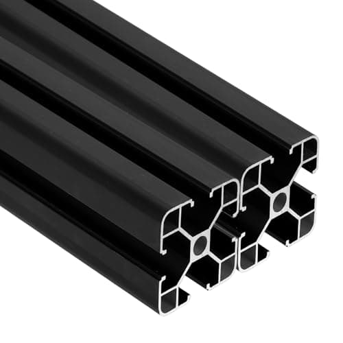 Image of sourcing map 2Pcs 500mm 4040 Aluminum Extrusion Profile, European Standard Anodized Linear Rail for 3D Printer Part, CNC Machine, Linear Rail Guide (Black, 1.5mm)