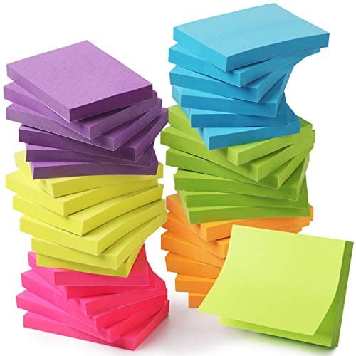 Image of Mr. Pen Sticky Notes 1.5x2 inch, 36 Pads, Small, Colored, Mini Sticky Note Pads, Stick Notes, Colorful Sticky Pad Pack