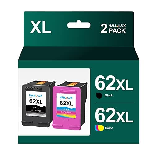 Image of 62XL High Yield Ink Cartridges Combo Pack Black and Tri-colour Replacement for HP 62 XL Compatible for Envy 5540 5541 5542 5544 5546 5640 5642 5644 5646 7640 OfficeJet 200 250 5740 5742 5744 (2-Pack)